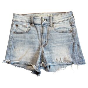 American Eagle Super Super Stretch Hi-Rise Shortie Jean Shorts Size 2